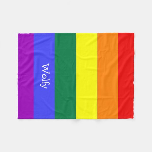 Maak uw eigen persoonlijke Gay Pride Flag Fleece Deken (Voorkant (Horizontaal))