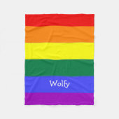 Maak uw eigen persoonlijke Gay Pride Flag Fleece Deken (Voorkant)