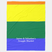 Maak uw eigen persoonlijke Gay Pride Flag Fleece Deken (Voorkant)