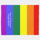 Maak uw eigen persoonlijke Gay Pride Flag Fleece Deken (Voorkant (Horizontaal))