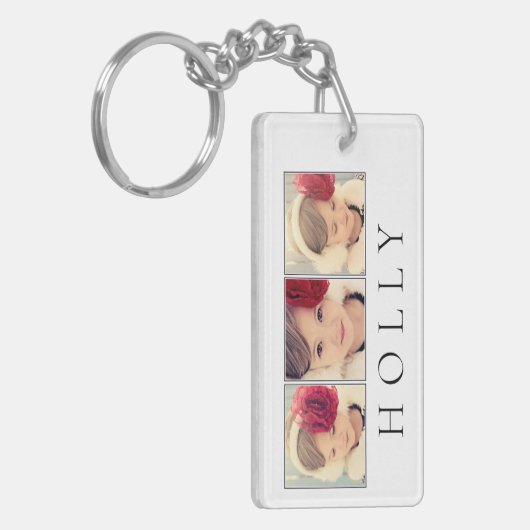 Maak uw eigen persoonlijke kerstcadeautjes voor fo sleutelhanger (Voorkant Links)