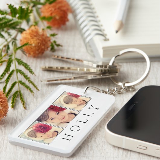 Maak uw eigen persoonlijke kerstcadeautjes voor fo sleutelhanger (Voorkant Rechts)