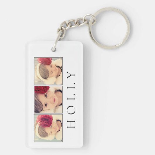 Maak uw eigen persoonlijke kerstcadeautjes voor fo sleutelhanger (achterkant)