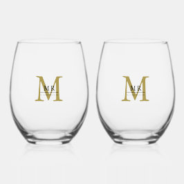 Maak Uw Eigen Persoonlijke Monogram, Naam Wijnglas Zonder Voet