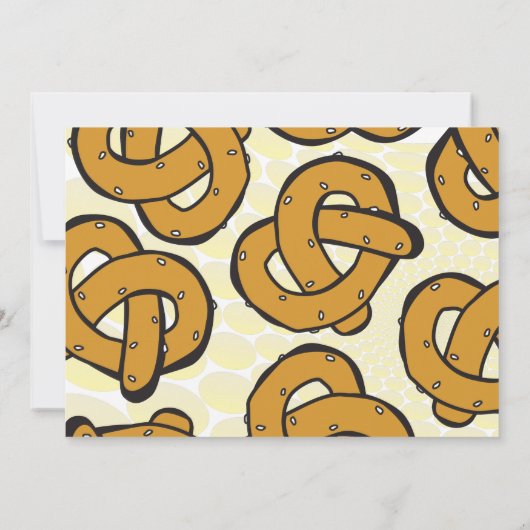 MAAK UW EIGEN PRETZEL-feestdag uitnodiging (Achterkant)