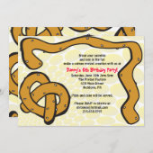 MAAK UW EIGEN PRETZEL-feestdag uitnodiging (Voorkant / Achterkant)
