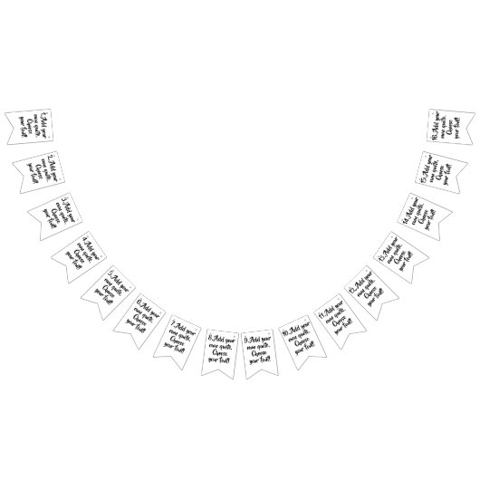 Maak uw eigen prijsopgave gepersonaliseerde sjablo vlaggetjes (Alle)