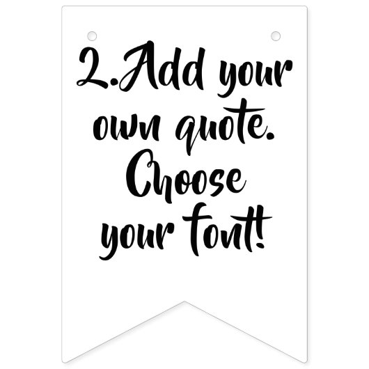 Maak uw eigen prijsopgave gepersonaliseerde sjablo vlaggetjes (Tweede vlag)