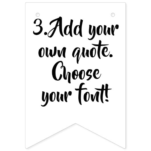 Maak uw eigen prijsopgave gepersonaliseerde sjablo vlaggetjes (Derde vlag)