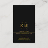 Maak uw eigen professioneel, goud en zwart visitekaartje (Achterkant)