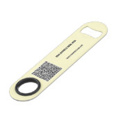 Maak uw eigen QR-code Bar Key Aangepaste tekstkleu Speed Flessenopener (Voorkant Gekanteld)