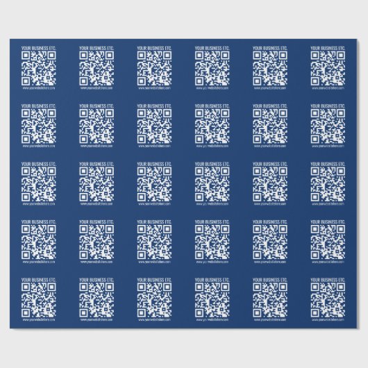 Maak uw eigen QR-code | Blue Cadeaupapier (Vlak)