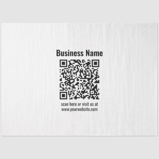 Maak uw eigen QR-code | Doorzichtig Tissuepapier (Voorkant)