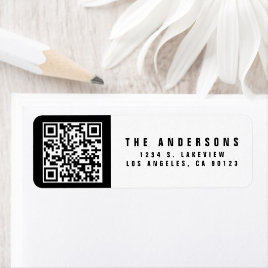 Maak uw eigen QR-code | Modern retouradres Etiket (Insitu)