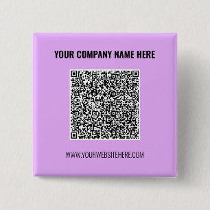 Maak Uw Eigen QR Code Promotieknop Voorbeeld Vierkante Button 5,1 Cm