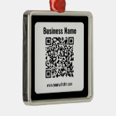Maak uw eigen QR-code | Transparant Metalen Ornament (Rechts)