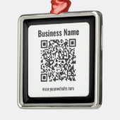 Maak uw eigen QR-code | Transparant Metalen Ornament (Links)
