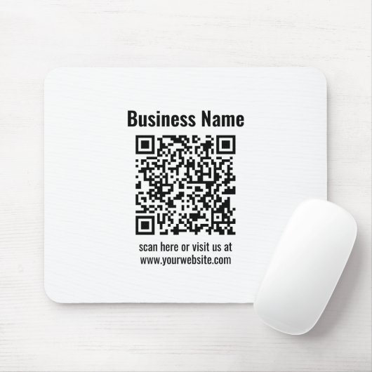 Maak uw eigen QR-code | Transparant Muismat (Met muis)
