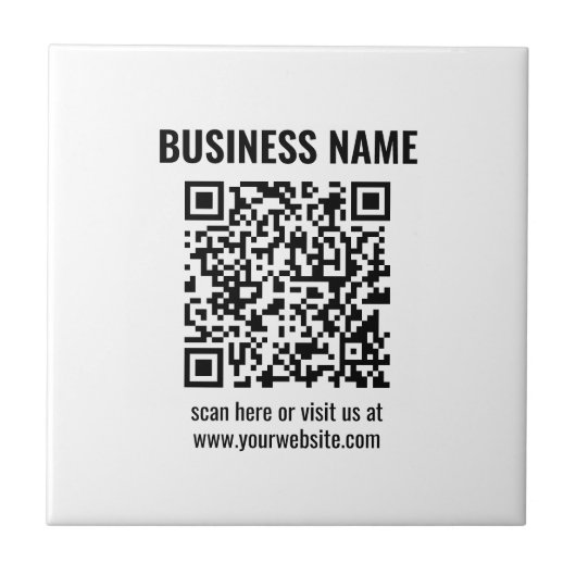 Maak uw eigen QR-code | Transparant Tegeltje (Voorkant)