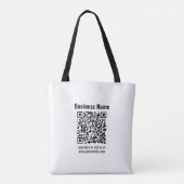 Maak uw eigen QR-code | Transparant Tote Bag (Achterkant)