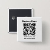 Maak uw eigen QR-code | Transparant Vierkante Button 5,1 Cm (Voorkant /achterkant)