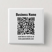 Maak uw eigen QR-code | Transparant Vierkante Button 5,1 Cm (Voorkant)
