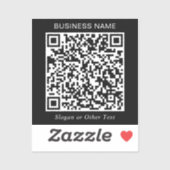 Maak uw eigen QR-code Zwarte Promotie Sticker (Vel)