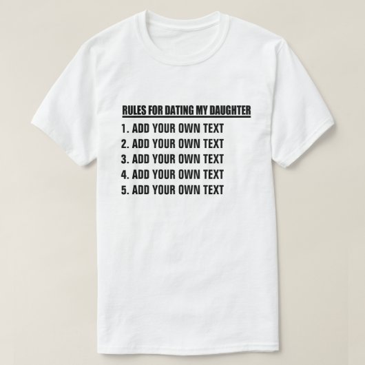 Maak uw eigen regels voor het schrijven van mijn d t-shirt (Design voorkant)