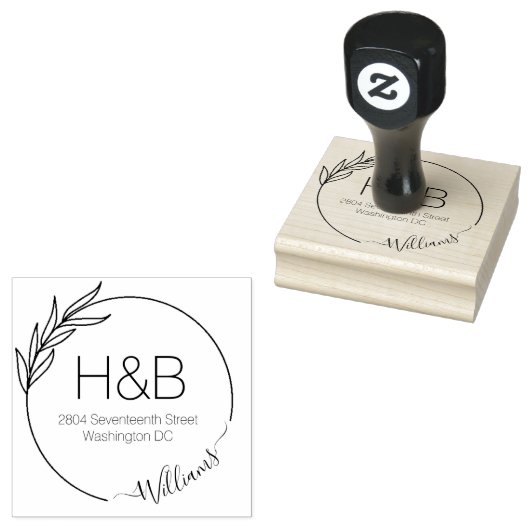 Maak Uw Eigen Retouradres Minimalistische Script Rubberstempel (Gestempeld)