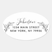 Maak uw eigen retouradres ovale sticker (Voorkant)