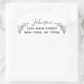 Maak uw eigen retouradres ovale sticker (Tas)