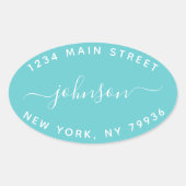 Maak Uw Eigen Retouradres Ovale Sticker (Voorkant)