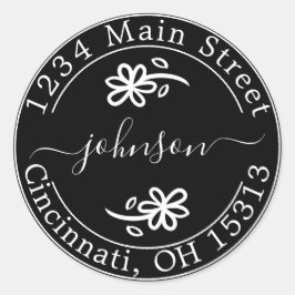 Maak Uw Eigen Ronde Retouradres Klassiek Rond Ronde Sticker