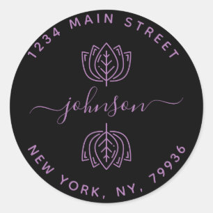 Maak Uw Eigen Ronde Retouradres Klassieke Ronde Sticker