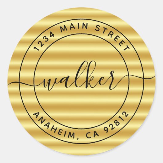 Maak uw eigen ronde retouradres ronde sticker (Voorkant)