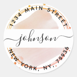 Maak uw eigen ronde retouradres ronde sticker