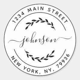 Maak uw eigen ronde retouradres ronde sticker