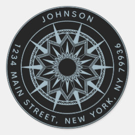 Maak Uw Eigen Ronde Retouradres Sticker