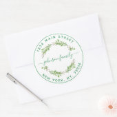 Maak Uw Eigen Ronde Retouradres Sticker (Envelop)