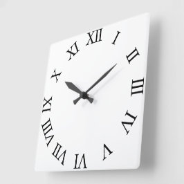 Maak Uw Eigen Ronde Witte Omlijsting Muurklok Vierkante Klok