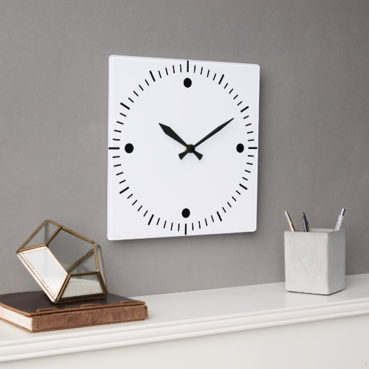 Maak Uw Eigen Ronde Witte Omrande Wandklok (Kantoor)