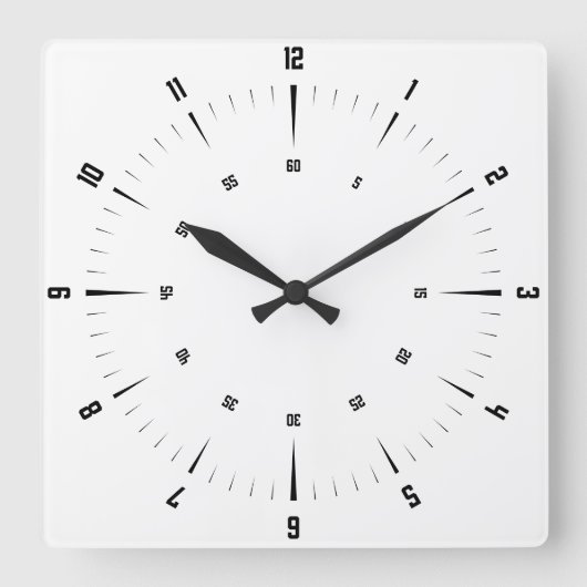 Maak Uw Eigen Ronde Witte Omrande Wandklok (Voorkant)