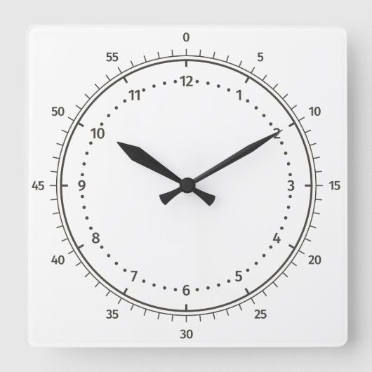 Maak Uw Eigen Ronde Witte Omrande Wandklok (Voorkant)