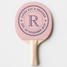 Maak uw eigen Roos kwarts roze Logo monogram Tafeltennisbatje