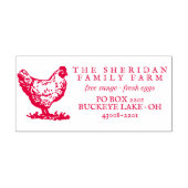 Maak Uw Eigen Rustieke Kippenfarm Retouradres Zelfinktende Stempel (Design)
