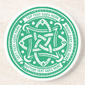 Maak uw eigen Shamrock Green Keltic Knot Irish Zandsteen Onderzetter (Voorkant)