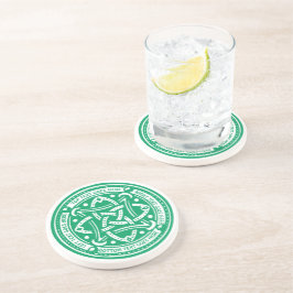 Maak uw eigen Shamrock Green Keltic Knot Irish Zandsteen Onderzetter