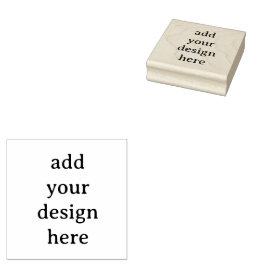 Maak Uw Eigen Simpele Aangepaste 6,35 cm x 6,35 cm Rubberstempel