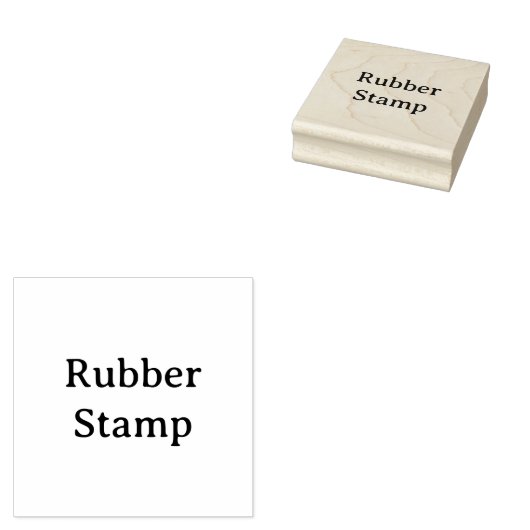 Maak Uw Eigen Simpele Aangepaste 6,35 cm x 6,35 cm Rubberstempel (Gestempeld)