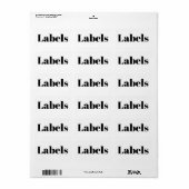 Maak Uw Eigen Simpele Merpromotieadres Etiket (Full Sheet)